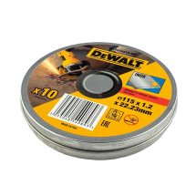 Dewalt 115mm x 1.0mm Cutting Disk 10pc In Tin